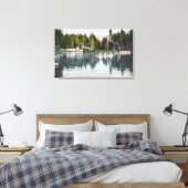 Olympia Park Uitzicht van de Pond, Rowboot Scene Canvas Afdruk (Insitu (Slaapkamer))