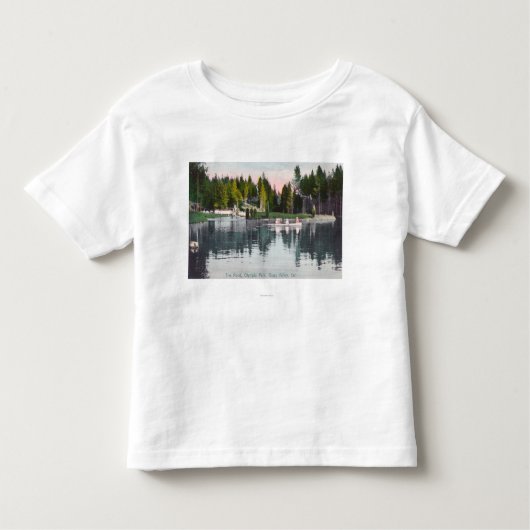 Olympia Park Uitzicht van de Pond, Rowboot Scene Kinder Shirts (Voorkant)