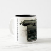 Olympia SG-1 typwriter Tweekleurige Koffiemok (Voorkant links)