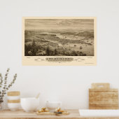 Olympia, WA Panoramic Map - 1879 Poster (Keuken)