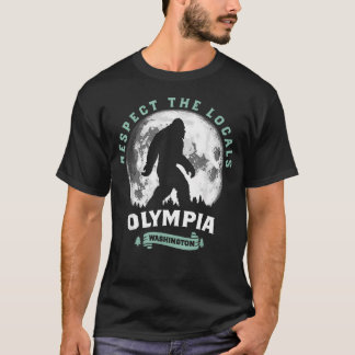 Olympia Wa Respecteer De Lokale Sasquatch Volle Ma T-shirt