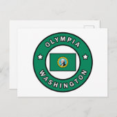 Olympia Washington Briefkaart (Voorkant / Achterkant)