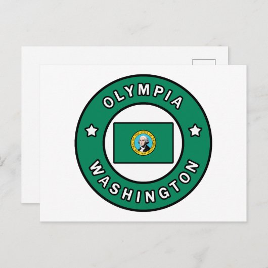 Olympia Washington Briefkaart (Voorkant / Achterkant)