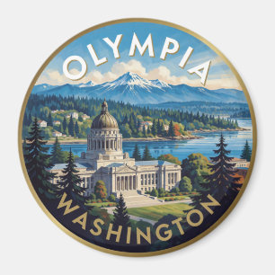 Olympia Washington Capitol Berg Illustratie Magneet