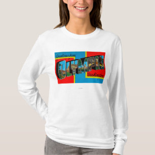 Olympia, Washington - Grote Letter Scenes 2 T-shirt