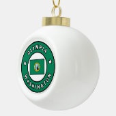 Olympia Washington Keramische Bal Ornament (Rechts)