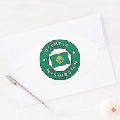 Olympia Washington Ovale Sticker (Envelop)