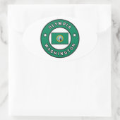 Olympia Washington Ovale Sticker (Tas)