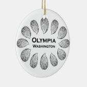 Olympia Washington Oysters Keramisch Ornament (Rechts)