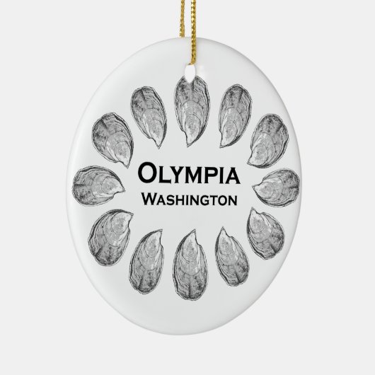 Olympia Washington Oysters Keramisch Ornament (Rechts)