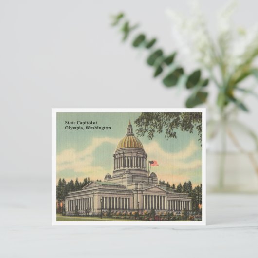  Olympia, Washington State Capitol Building Briefkaart (Staand voorkant)