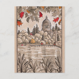 Olympia Washington State Capitol Building, Lake Briefkaart