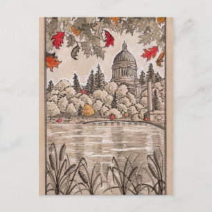 Olympia Washington State Capitol Building, Lake Briefkaart