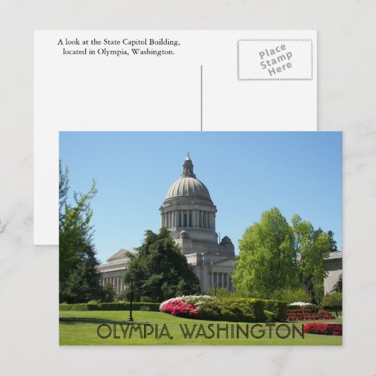 Olympia, Washington State Capitol Travel Foto Briefkaart (Voorkant / Achterkant)