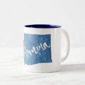 Olympia Washington Wood Grain Tweekleurige Koffiemok (Voorkant rechts)