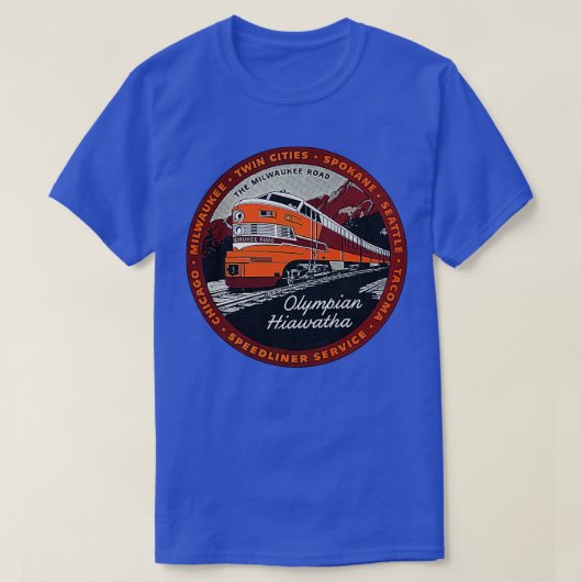 Olympian Hiawatha de Milwaukee Road Speedliner Ra T-shirt (Design voorkant)