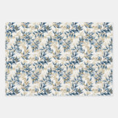 Olympian Olive Branches Boho 3D Design Inpakpapier Vel (Voorkant 3)
