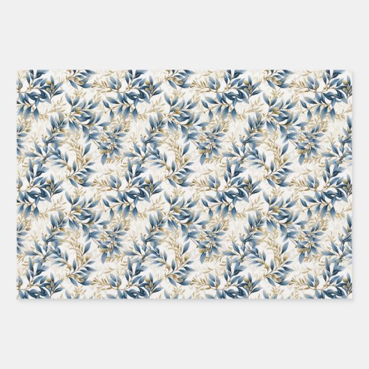 Olympian Olive Branches Boho 3D Design Inpakpapier Vel (Voorkant 3)