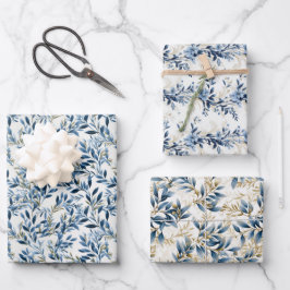 Olympian Olive Branches Boho 3D Design Inpakpapier Vel