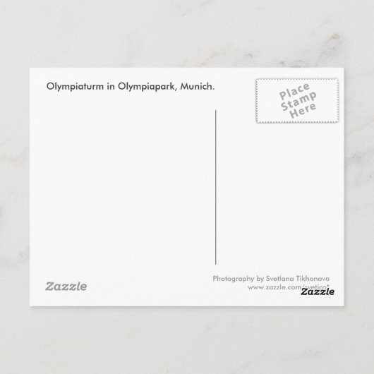 Olympiaturm Briefkaart (Achterkant)