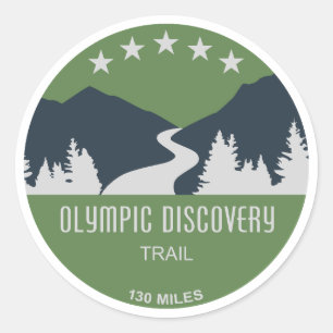 Olympic Discovery Trail staat in de Amerikaanse st Ronde Sticker