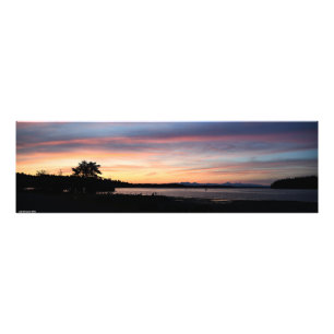 Olympic Mountains van Swantown, Olympia, WA Foto Afdruk