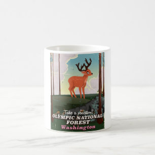 Olympic National Forest USA-reisposter Koffiemok