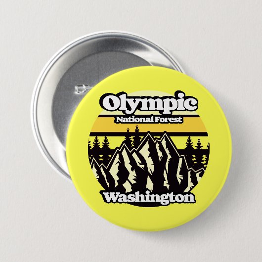 Olympic National Forest, Washington Ronde Button 7,6 Cm (Voorkant /achterkant)