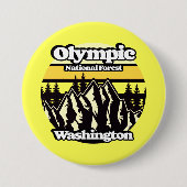 Olympic National Forest, Washington Ronde Button 7,6 Cm (Voorkant)