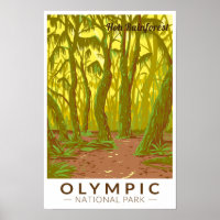 Olympic National Park Hoh Regenwoud Reis Kunst
