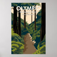 Olympic National Park Hoh Regenwoud Vintage
