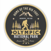 Olympic National Park Home of the Big Foot Sticker (Voorkant)