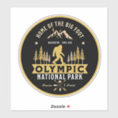 Olympic National Park Home of the Big Foot Sticker (Vel)