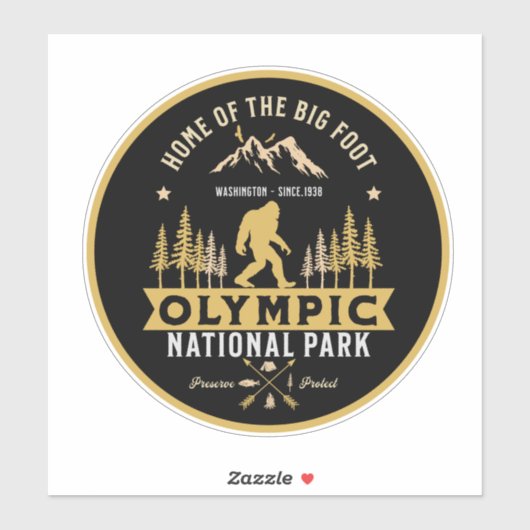 Olympic National Park Home of the Big Foot Sticker (Vel)