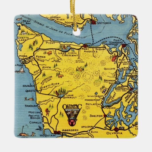 Olympic National Park Keramisch Ornament (Voorkant)