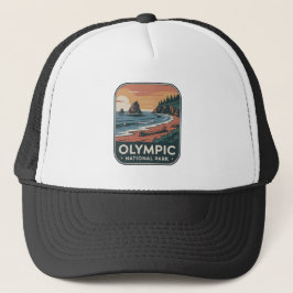 Olympic National Park Kust Vintage Badge Trucker Pet