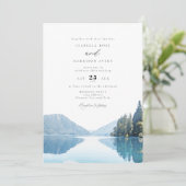 OLYMPIC NATIONAL PARK Mountain Lake Wedding Kaart (Staand voorkant)