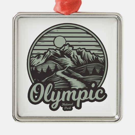 Olympic National Park Mountain Trail Metalen Ornament (Voorkant)