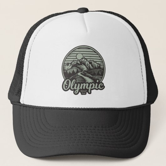 Olympic National Park Mountain Trail Trucker Pet (Voorkant)