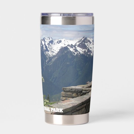 Olympic National Park Mountains Geïsoleerde Drinkbeker (Achterkant)