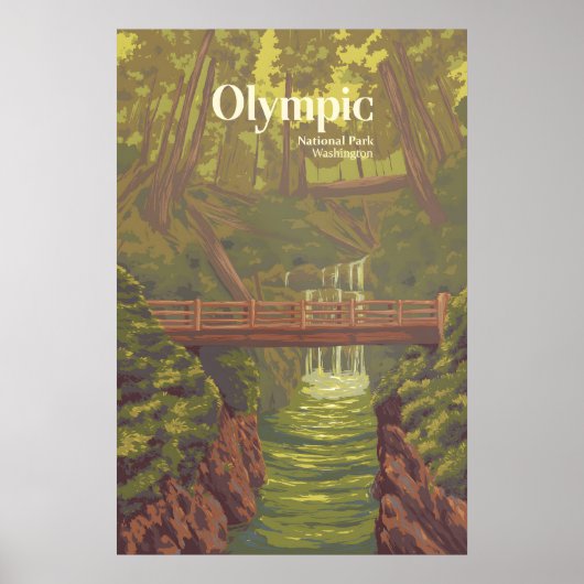Olympic National Park Reisposter Poster (Voorkant)