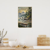 Olympic National Park Reisposter uit het verleden Poster (Keuken)