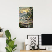 Olympic National Park Reisposter uit het verleden Poster (Thuiskantoor)