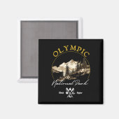 Olympic National Park Retro Kleding - Souv Magneet (Voorkant / Achterkant)