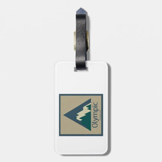 Olympic National Park Rustic Bagagelabel (Achterkant verticaal)