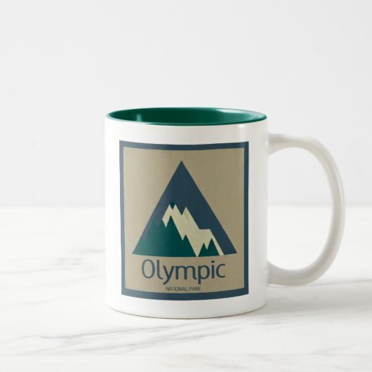 Olympic National Park Rustic Tweekleurige Koffiemok (Rechts)