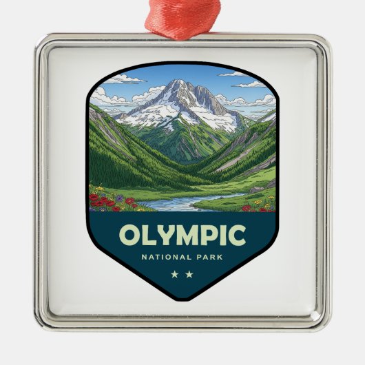 Olympic National Park Schild Metalen Ornament (Voorkant)