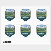 Olympic National Park Schild Vierkante Sticker (Vel)