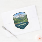 Olympic National Park Schild Vierkante Sticker (Envelop)