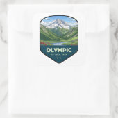 Olympic National Park Schild Vierkante Sticker (Tas)
